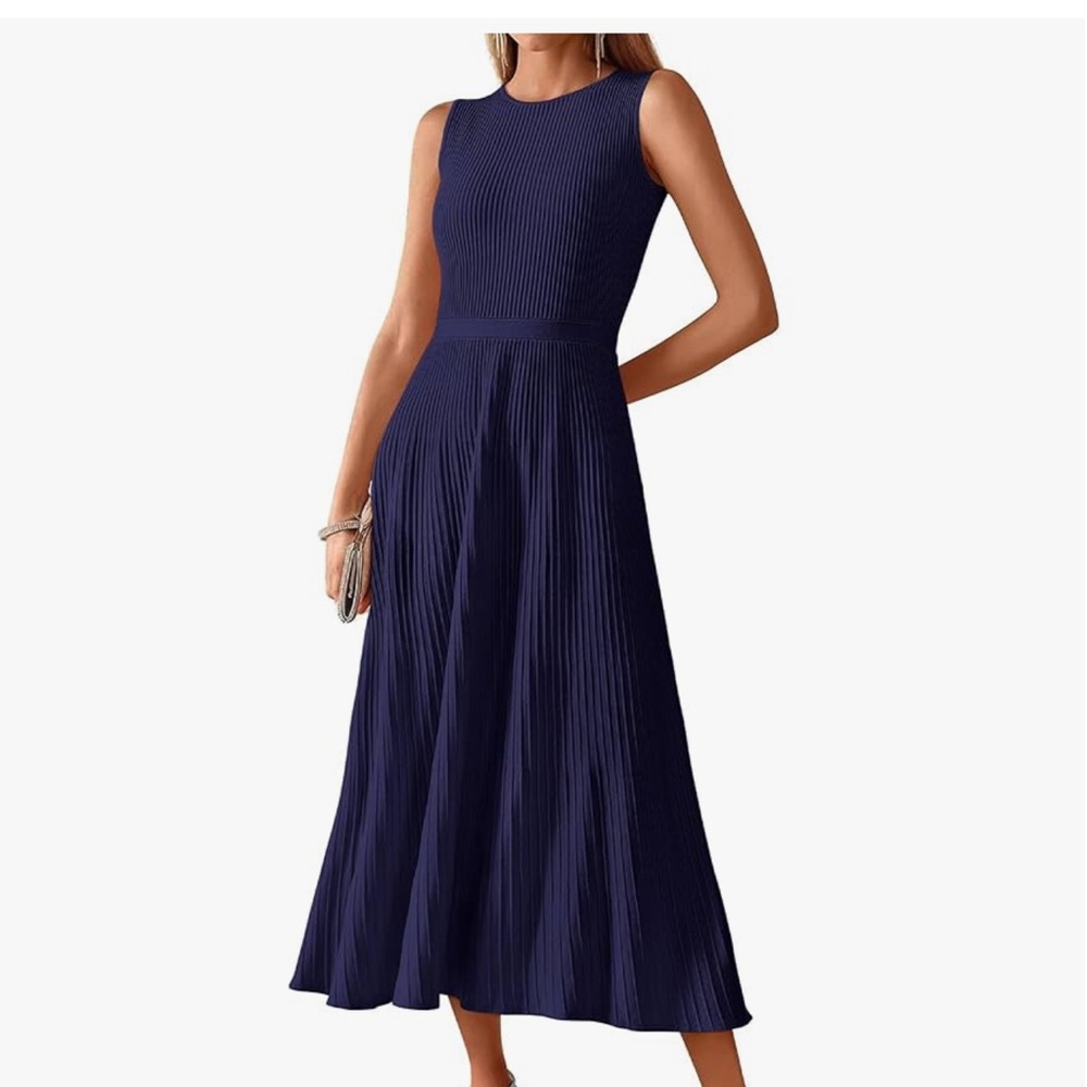 Btfbm knit  Navy pleated i Dress